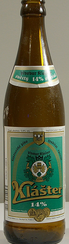 Klaster 14% bottle by Pivovar Klaster 