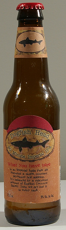 Dogfish Head 90 Minute Imperial IPA bottle by Dogfish Head craft brewery 