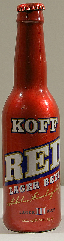 Koff Red Lager bottle by Sinebrychoff 