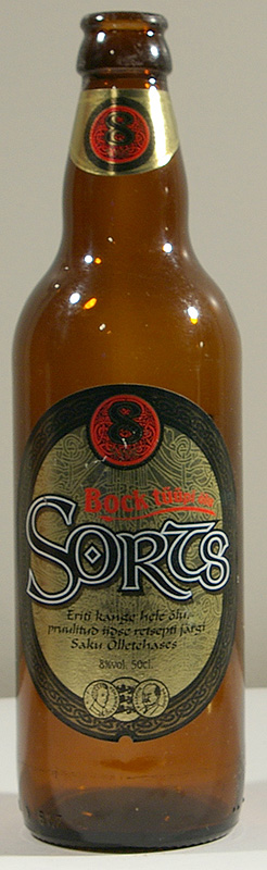 Sorts Bock bottle by Saku õlletehas 