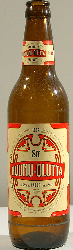 Ruunu-olutta bottle by Sinebrychoff 
