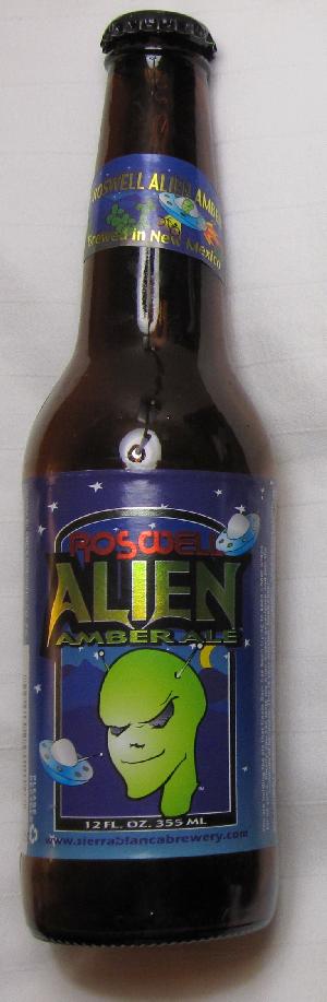 Roswell Alien Amber Ale bottle by Sierra Blanca Brewing Co. 