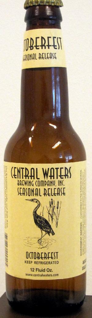 Central Waters Oktoberfest bottle by Central 