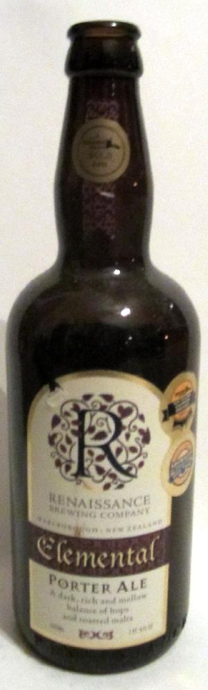 Elemental Porter bottle by Renaissance Brewing 