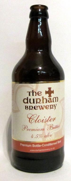 Cloister Premium Bitter bottle by Durham Brewery 