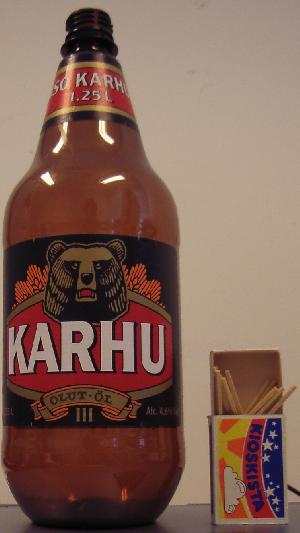 Iso Karhu bottle by Sinebrychoff 