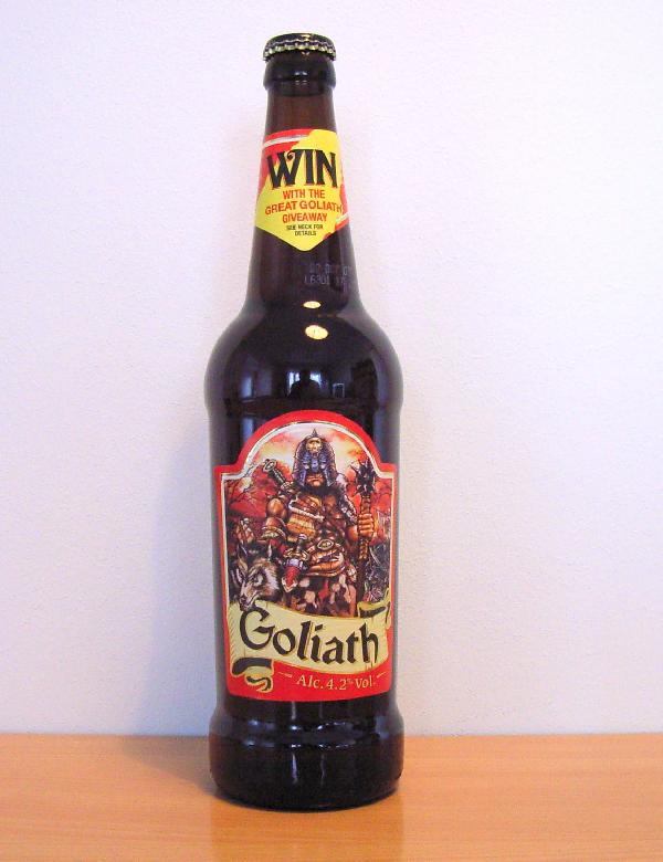 Goliath bottle by Wychwood Brewery 