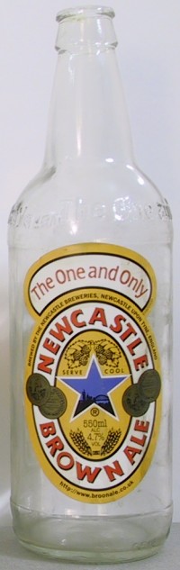 Newcastle Brown Ale bottle by Scottish and Newcastle Breweries ltd. 