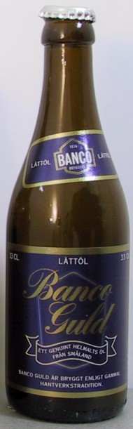 Banco Guld bottle by Banco Bryggeri 