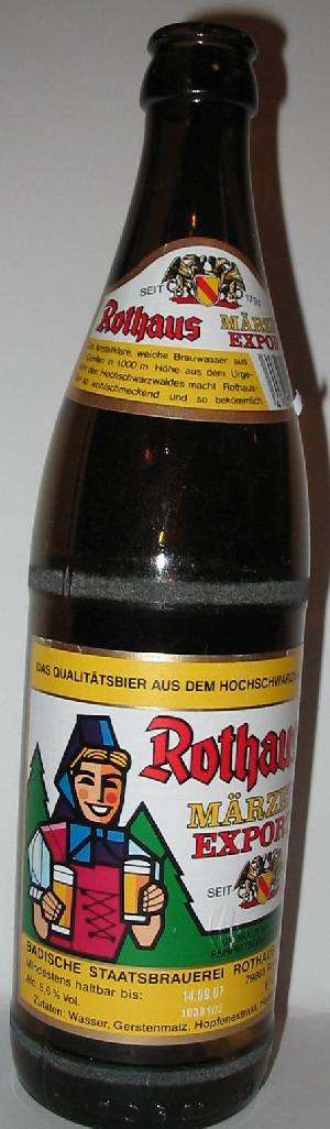Rothaus Märzen Export bottle by Badische Staatsbrauerei, Grafenhausen-Rothaus 
