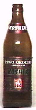 Kosher bottle by Okocim Brewery
