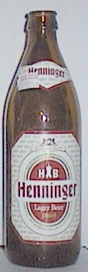 Henninger Lager Beer bottle by Greece Henninger Brau