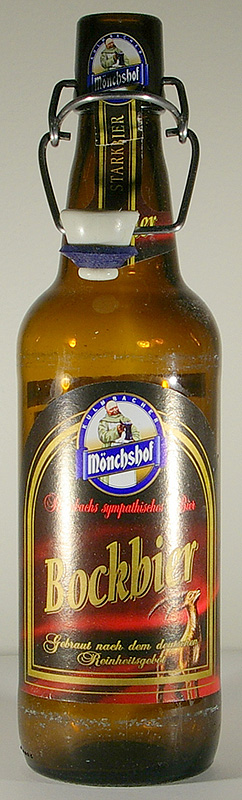 Mönchshof Bockbier bottle by Kulmbacher Braurei 