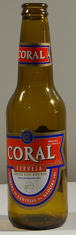 Coral Cerveja bottle by Empresa de Cervejas da Madeira (ECM) 
