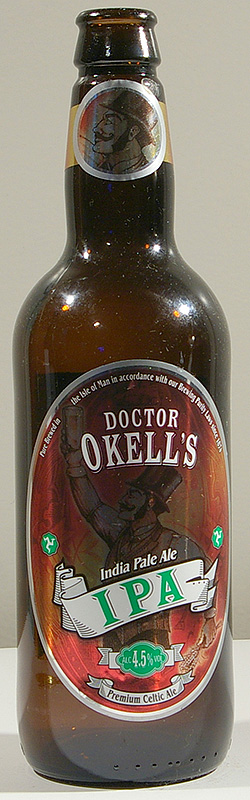 Doctor Okell's IPA bottle by Okell's & Sons LTD Falcon Brewery 