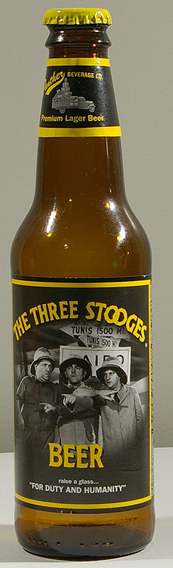 The Three Stooges Beer bottle by Panther Beverage Co 