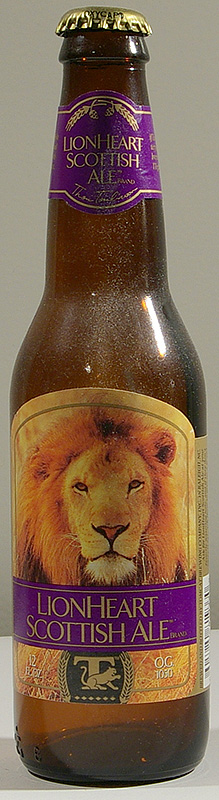 LionHeart Scottish Ale bottle by Tomcat Brewing Company, Raleigh, NC 