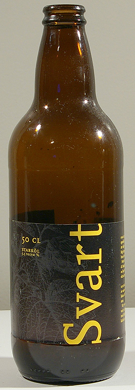 Svart bottle by Slottskällans Bryggeri 