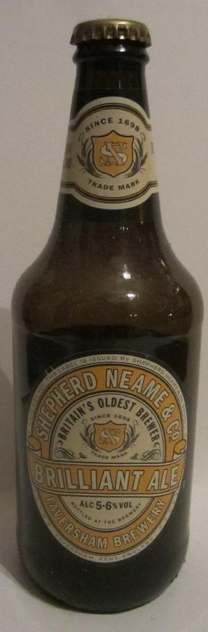 Brilliant Ale bottle by Shepherd Neame 