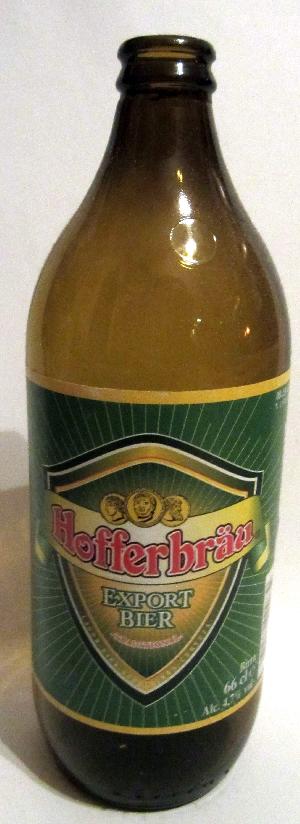 Hofferbräu Export Bier bottle by Castello di Udine Spa 
